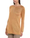 Lafayette 148 New York Bateau Neck Silk Sweater In Yellow