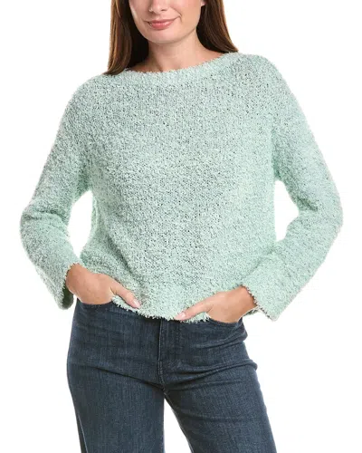Lafayette 148 New York Bateau Neck Sweater In Blue