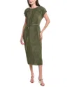 Lafayette 148 Belted Maxi Dress In Green