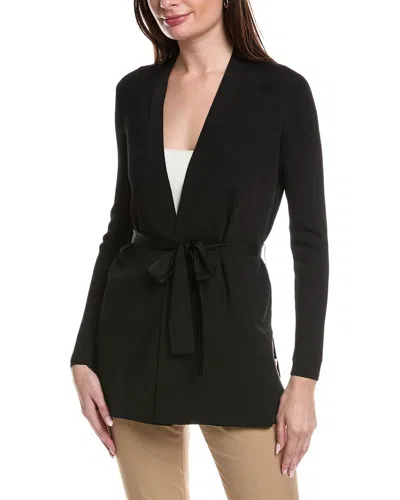 Lafayette 148 New York Belted Rib Sweater In Black