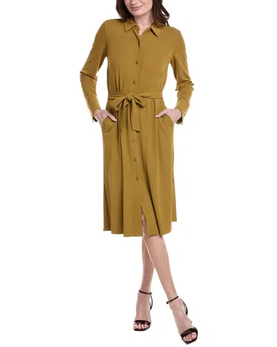 Lafayette 148 New York Belted Shirtdress In Green