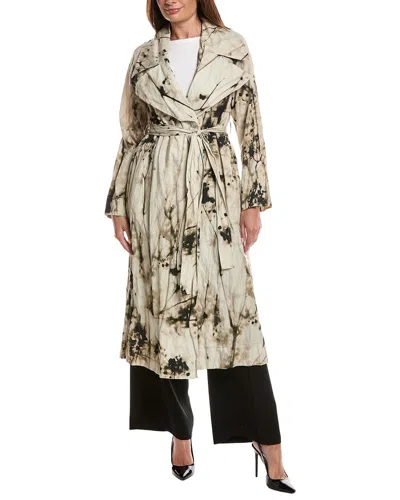 Lafayette 148 New York Belted Trench Coat In Multi
