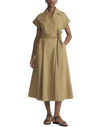 Lafayette 148 New York Belted Wrap Dress In Brown