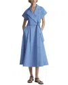 Lafayette 148 New York Plus Belted Wrap Dress In Blue