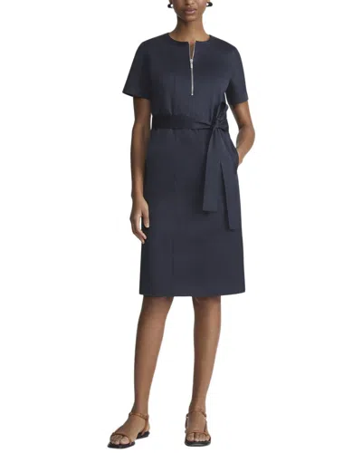 Lafayette 148 New York Belted Zip Front Dress In Black
