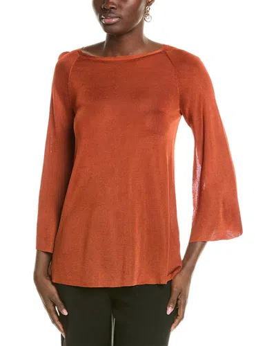 Lafayette 148 New York Bi Color A-line Sweater In Pink