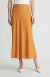 Lafayette 148 Organic Silk Georgette Bias Cut Maxi Skirt In Terracotta