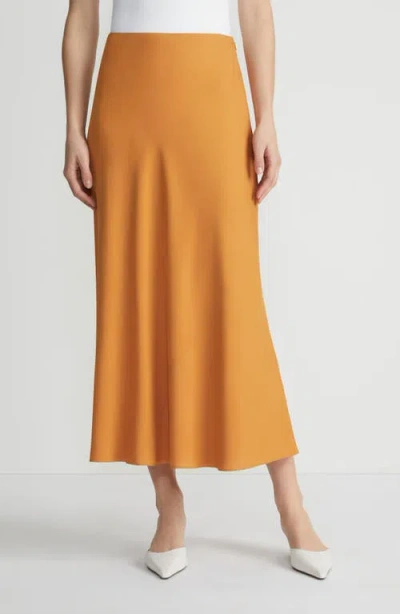 Lafayette 148 New York Bias Cut Silk Maxi Skirt In Orange