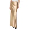 Lafayette 148 New York Bias Cut Stretch Silk Satin Maxi Skirt In Brown