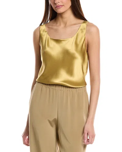 Lafayette 148 New York Bias Silk Tank In Gold