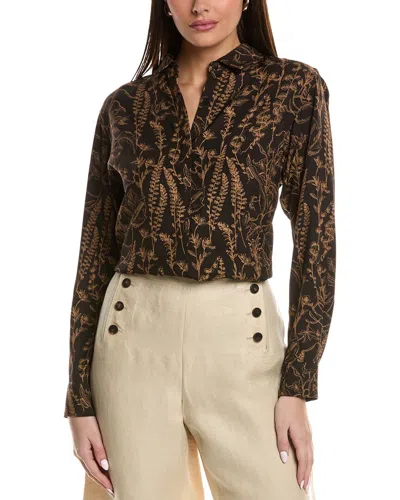 Lafayette 148 New York Blouse In Brown