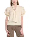 Lafayette 148 New York Blouson Bow Silk Blouse