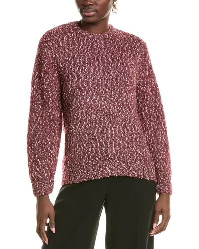 Lafayette 148 New York Blouson Sleeve Donegal Mohair & Wool-blend Sweater In Purple