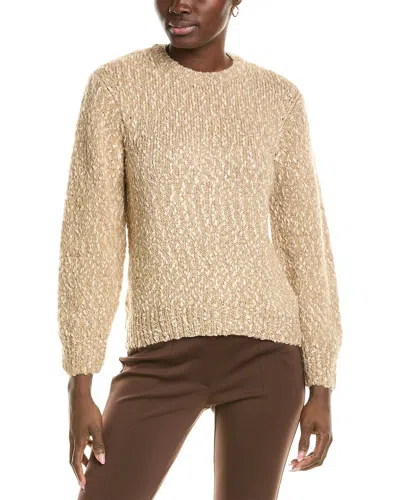 Lafayette 148 New York Blouson Sleeve Donegal Mohair & Wool-blend Sweater In Neutral