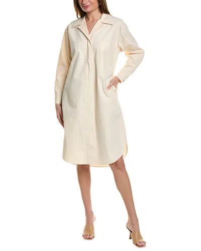 Lafayette 148 New York Blouson Sleeve Shirtdress In Tan