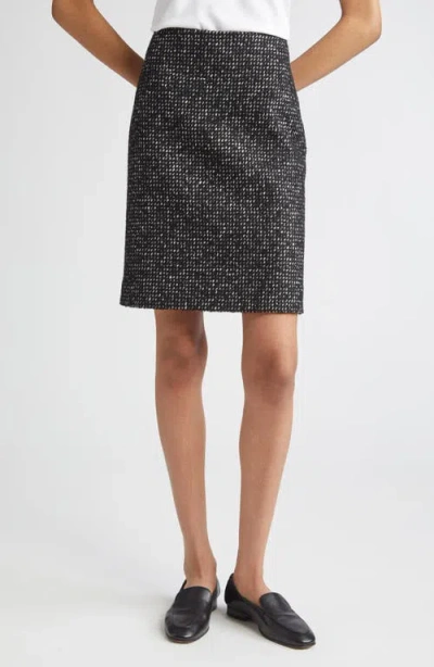 Lafayette 148 New York Bouclé Tweed Skirt In Black