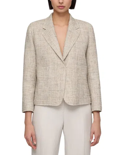 Lafayette 148 New York Boyfriend Cropped Blazer In Natural Multi