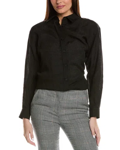 Lafayette 148 New York Boyfriend Oversized Linen-blend Shirt