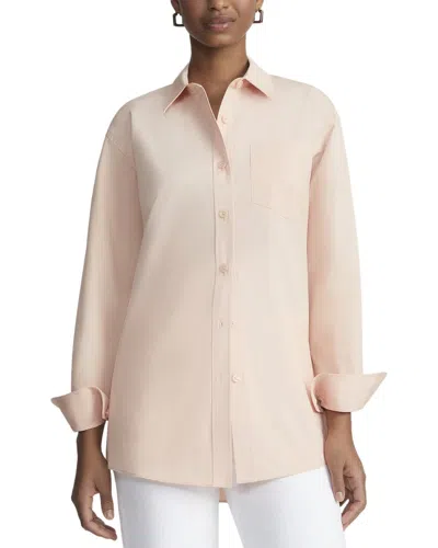 Lafayette 148 New York Boyfriend Oversized Shirt In Pink