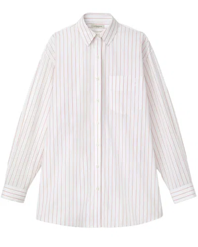 Lafayette 148 New York Boyfriend Oversized Shirt In White