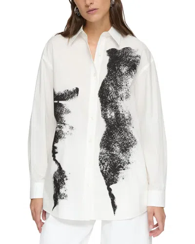 Lafayette 148 New York Boyfriend Oversized Shirt In White