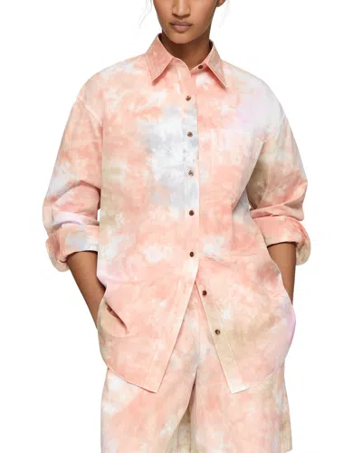 Lafayette 148 New York Boyfriend Oversized Shirt In Red