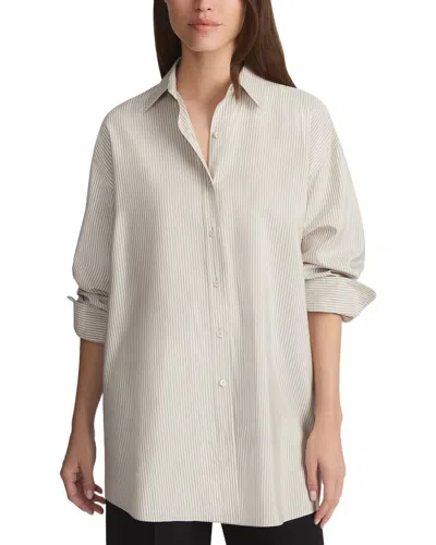 Lafayette 148 New York Boyfriend Oversized Shirt In White