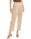 Lafayette 148 Bridger Pleated Pant In Brown