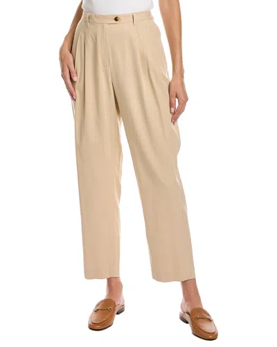 Lafayette 148 Bridger Pleated Pant In Brown