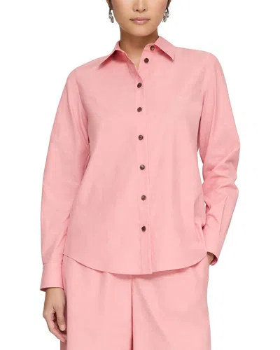 Lafayette 148 New York Plus Button Down Shirt In Pink