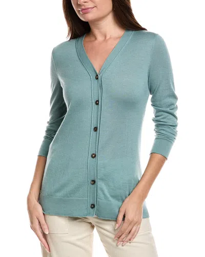 Lafayette 148 New York Button Front Cashmere Cardigan In Green