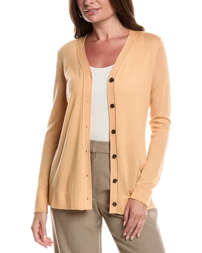 Lafayette 148 New York Button Front Cashmere Cardigan In Yellow