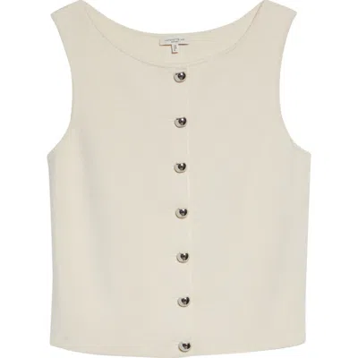 Lafayette 148 New York Button Front Sweater Vest In Neutral