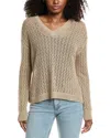Lafayette 148 New York Cabled V-neck Sweater In Multi