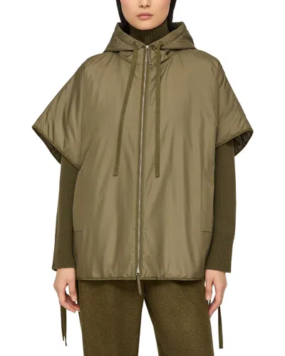 Lafayette 148 New York Hooded Cape In Green