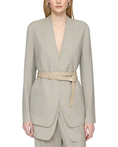 Lafayette 148 New York Cardigan Jacket In Gray