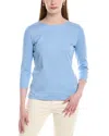 Lafayette 148 New York Petite Carver T-shirt In Blue