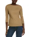 Lafayette 148 New York Carver T-shirt In Brown