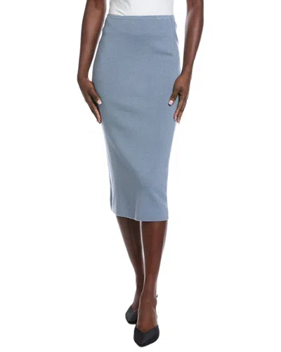 Lafayette 148 New York Cashmere & Silk-blend Sweater Skirt In Blue