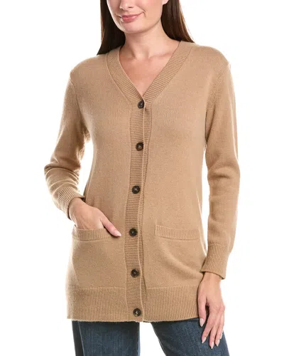 Lafayette 148 New York Cashmere & Wool Cardigan In Nude