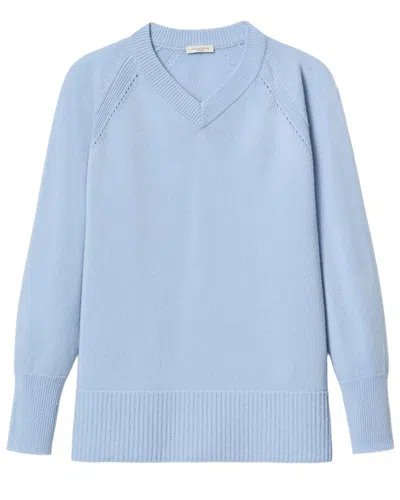 Lafayette 148 New York Cashmere & Wool Sweater In Blue