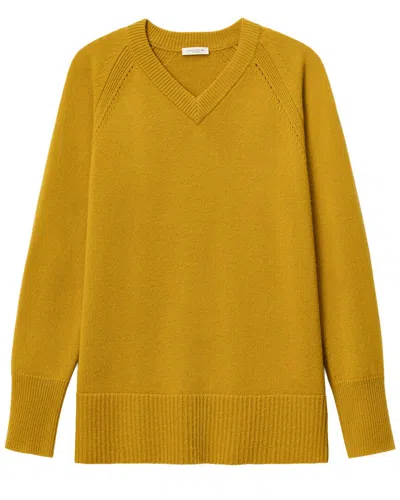 Lafayette 148 New York Cashmere & Wool Sweater In Yellow