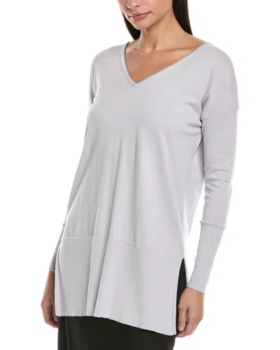 Lafayette 148 New York Cashmere-blend Sweater Tunic In White