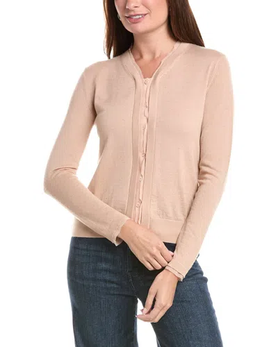 Lafayette 148 New York Cashmere Cardigan In Neutral