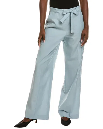 Lafayette 148 New York Clark Wide Leg Pant In Blue