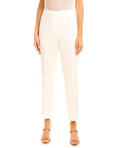 Lafayette 148 New York Clinton Cuffed Pant In White