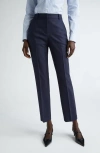Lafayette 148 New York Clinton Stretch Wool Ankle Pants In Ink