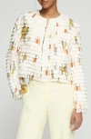 LAFAYETTE 148 LAFAYETTE 148 NEW YORK COLLAGED FRINGE CARDIGAN