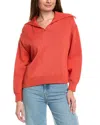 Lafayette 148 New York Collared Dropped-shoulder Sweater In Orange