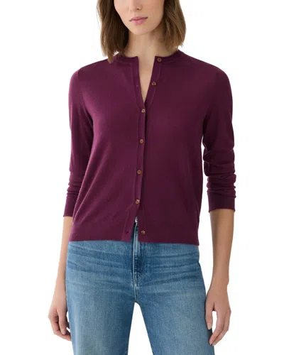 Lafayette 148 New York Crewneck Button Front 100% Cashmere Cardigan